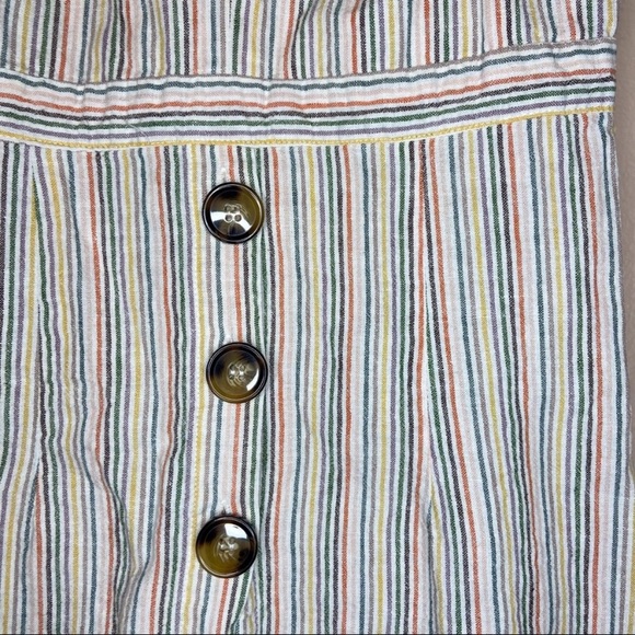 MAHINA STRIPED BUTTON DOWN SPAGHETTI STRAP DRESS WITH KNOT TIE - Picture 2 of 6